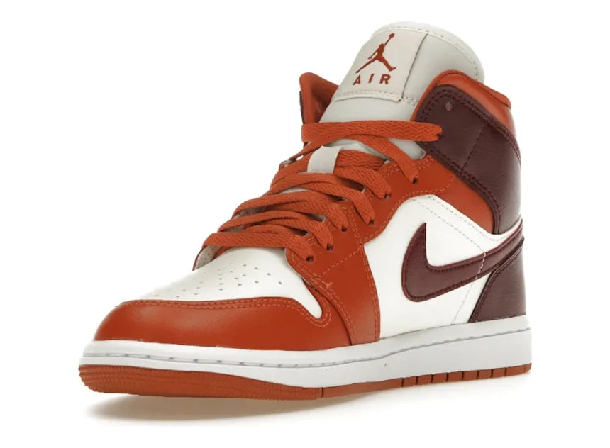 Jordan 1 Mid Dusty Peach Night Maroon (Women's)