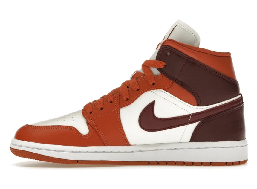 Jordan 1 Mid Dusty Peach Night Maroon (Women's)