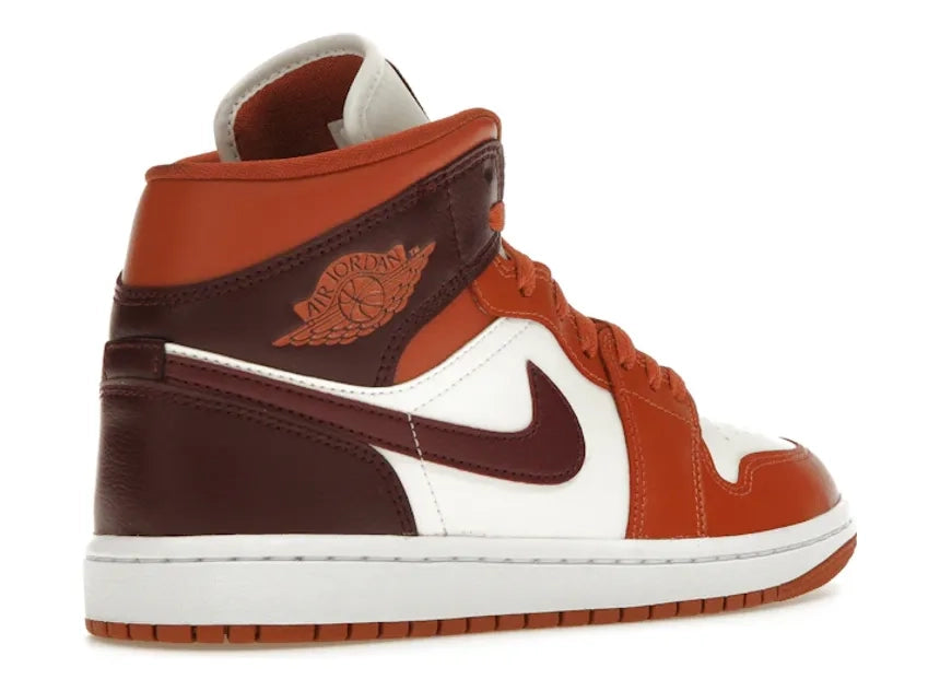 Jordan 1 Mid Dusty Peach Night Maroon (Women's)