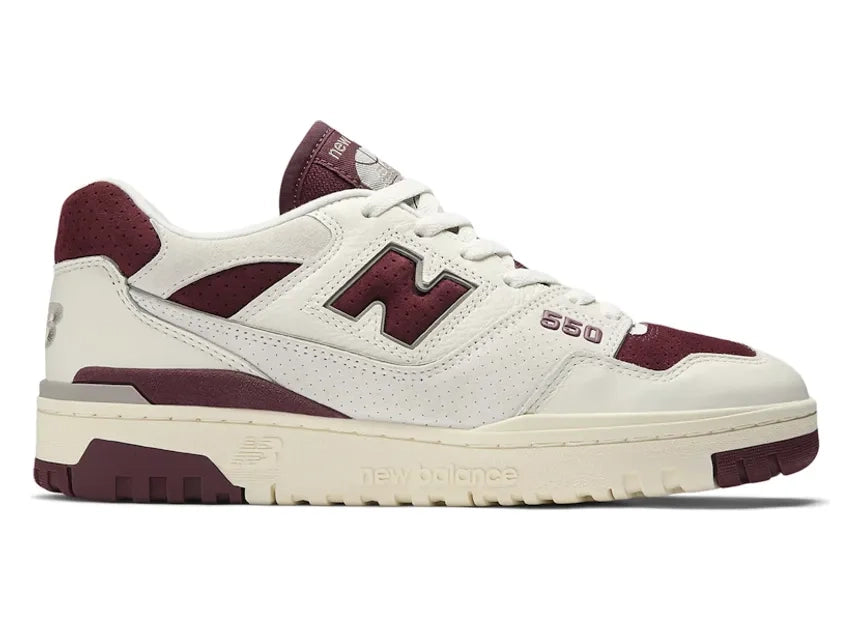 New Balance 550 Sea Salt Classic Crimson