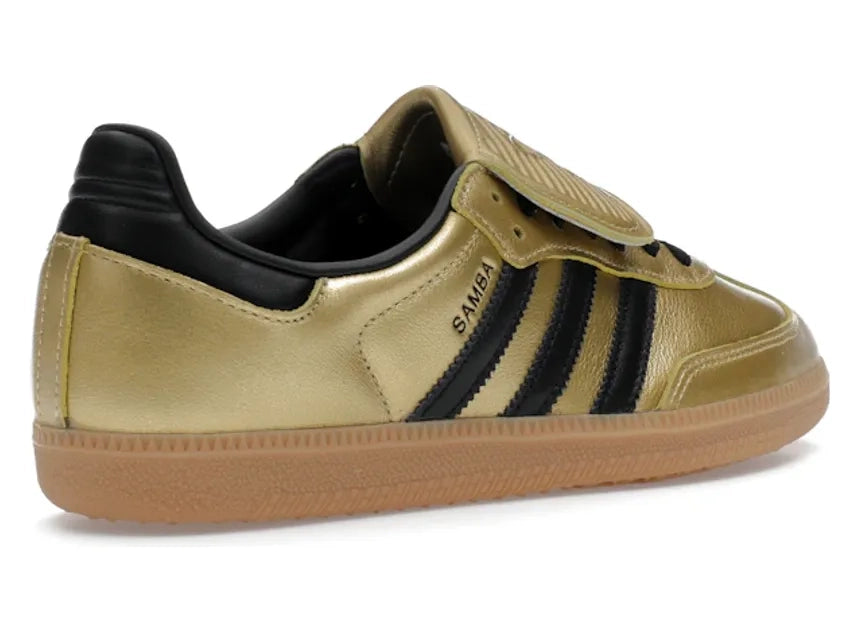 adidas Samba LT Gold Metallic Black Gum (Women's)
