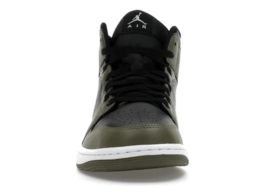 Jordan 1 Mid Black White Olive