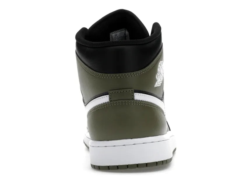 Jordan 1 Mid Black White Olive