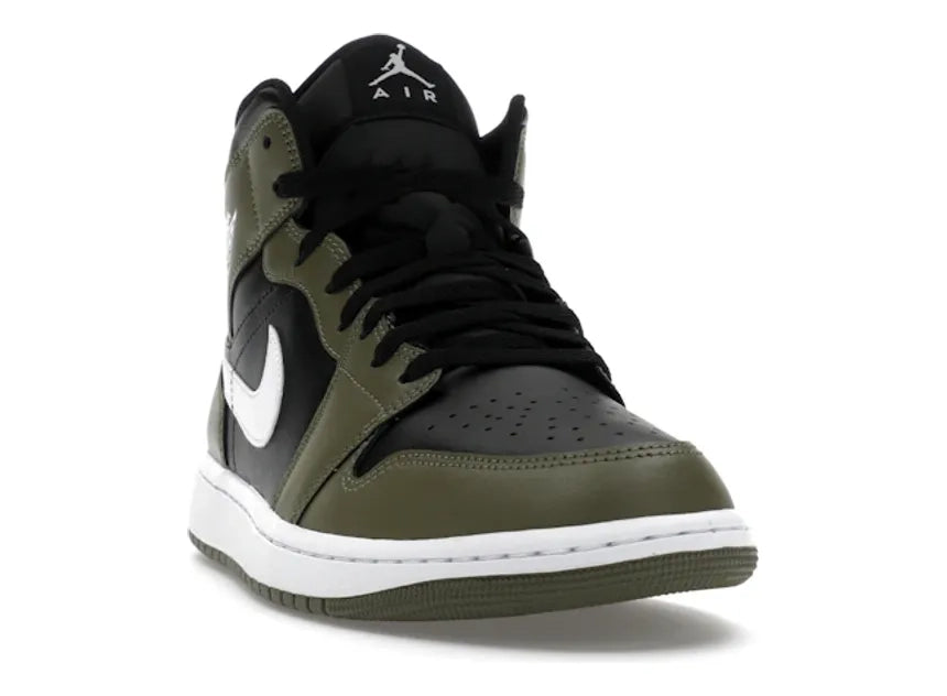 Jordan 1 Mid Black White Olive